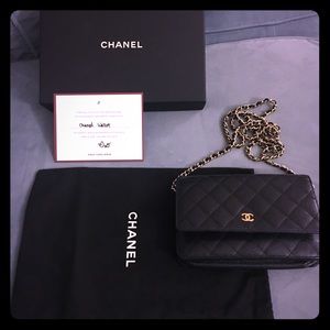 **SOLD**💯% authentic Chanel WOC caviar w GHW 💕